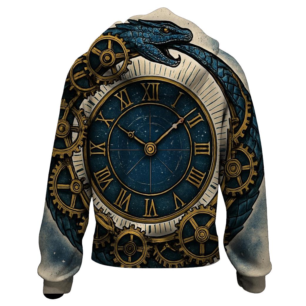 Celestial Clockwork Ouroboros heavyweight hoodies