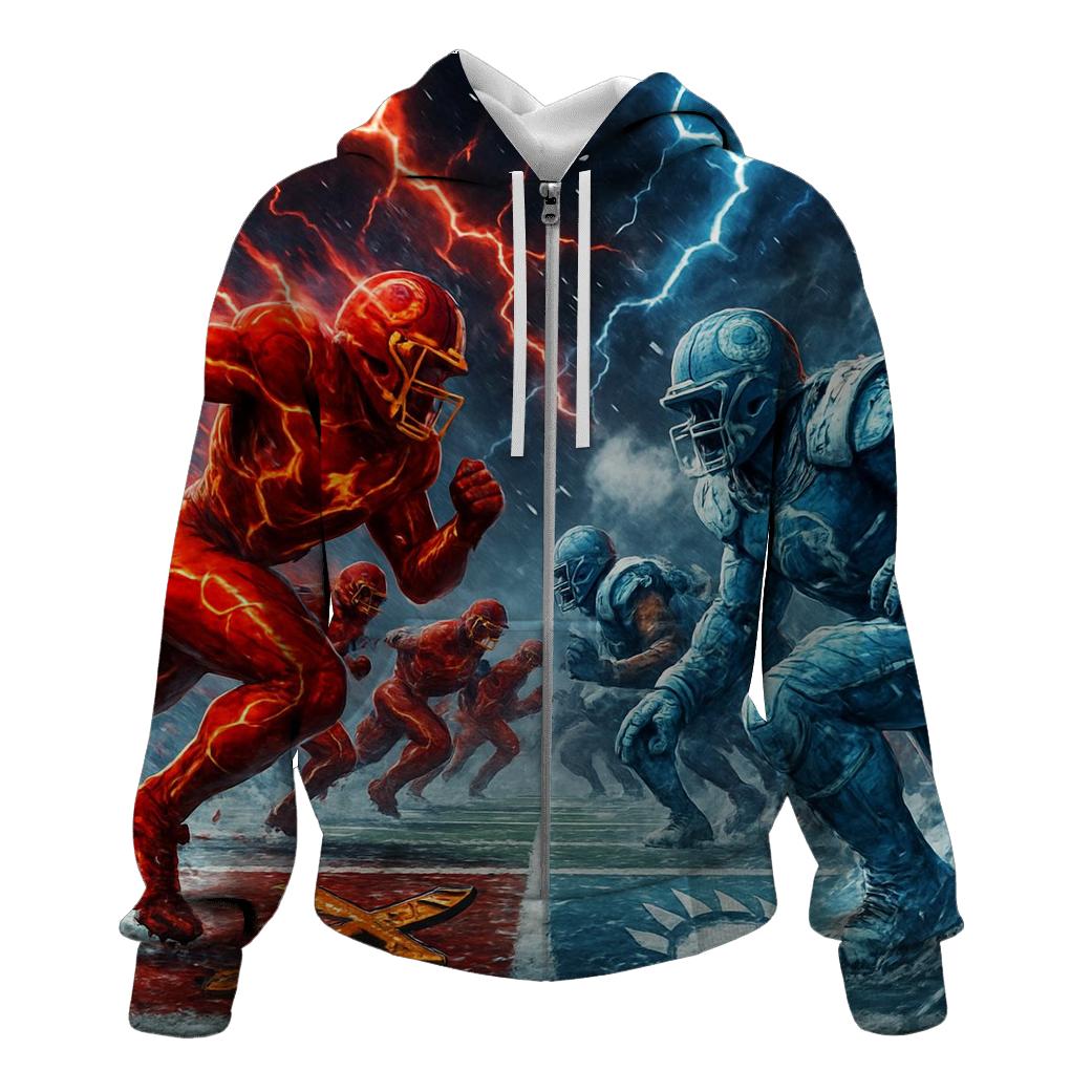 Braves Lightning Blitz Versus Cubs Frost Line heavyweight hoodies
