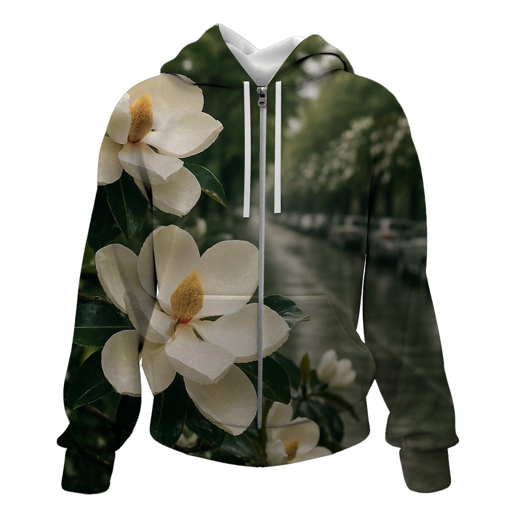Rain Soaked Magnolias In Southern Boulevard hoodies fashion
