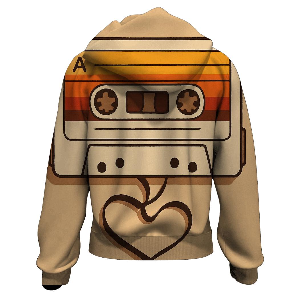 Cassette Tape Mixtape Memories printed hoodies