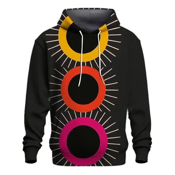 Triple Eclipse Corona Bands printed hoodies
