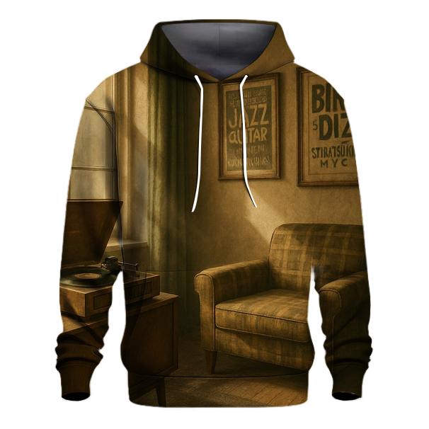 Rustic Vinyl Listening Room pullover hoodies