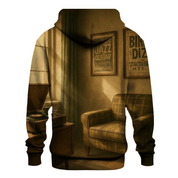 Rustic Vinyl Listening Room pullover hoodies