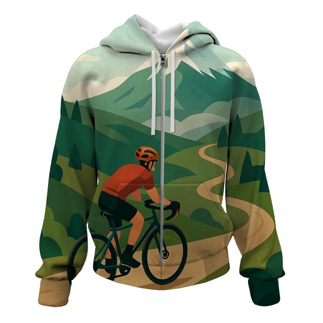 Mountain Trail Cycling Ascent printed hoodies