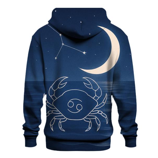 Lunar Tides Cancer Shell printed hoodies