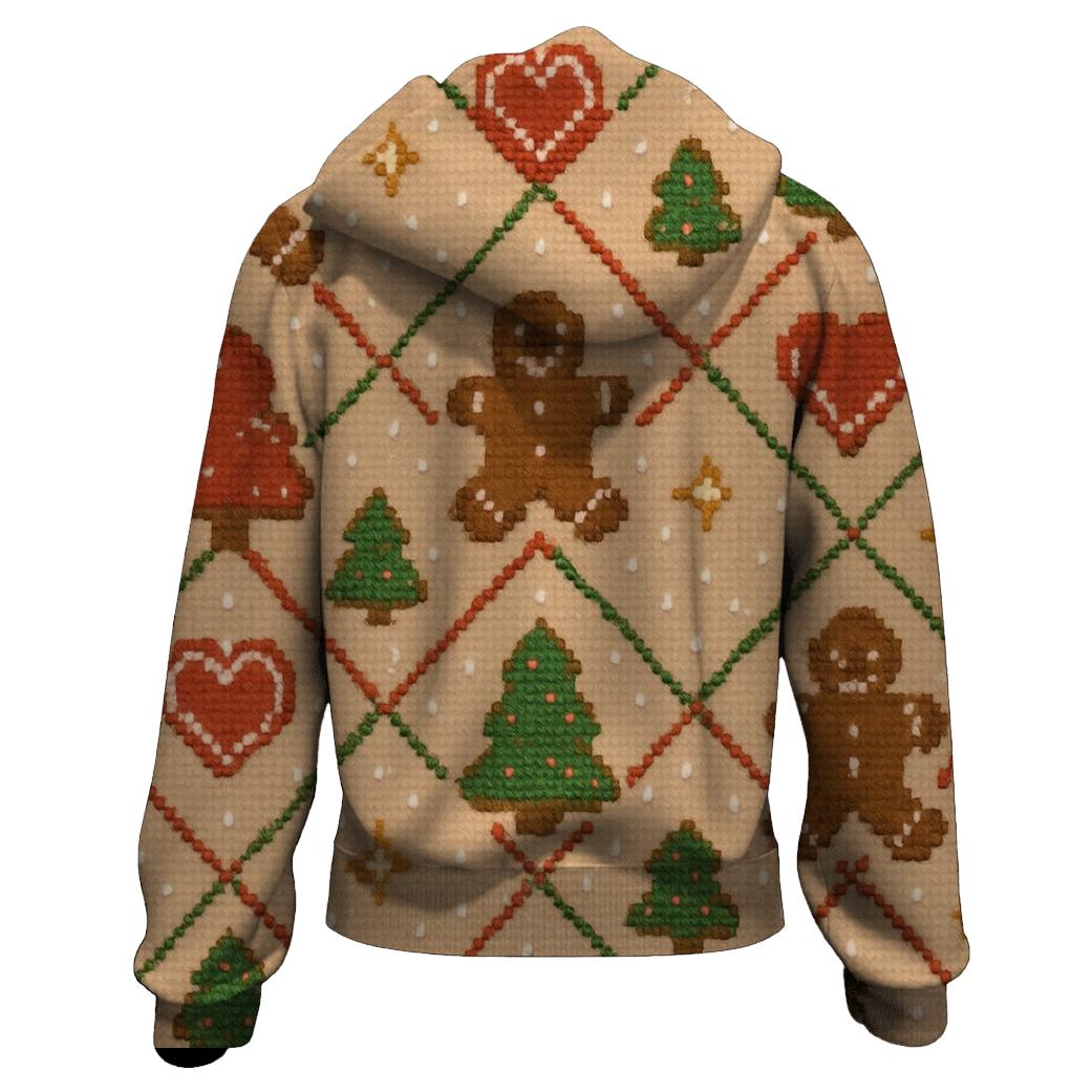 Gingerbread Cookie Confetti Lattice Design hoodie trends