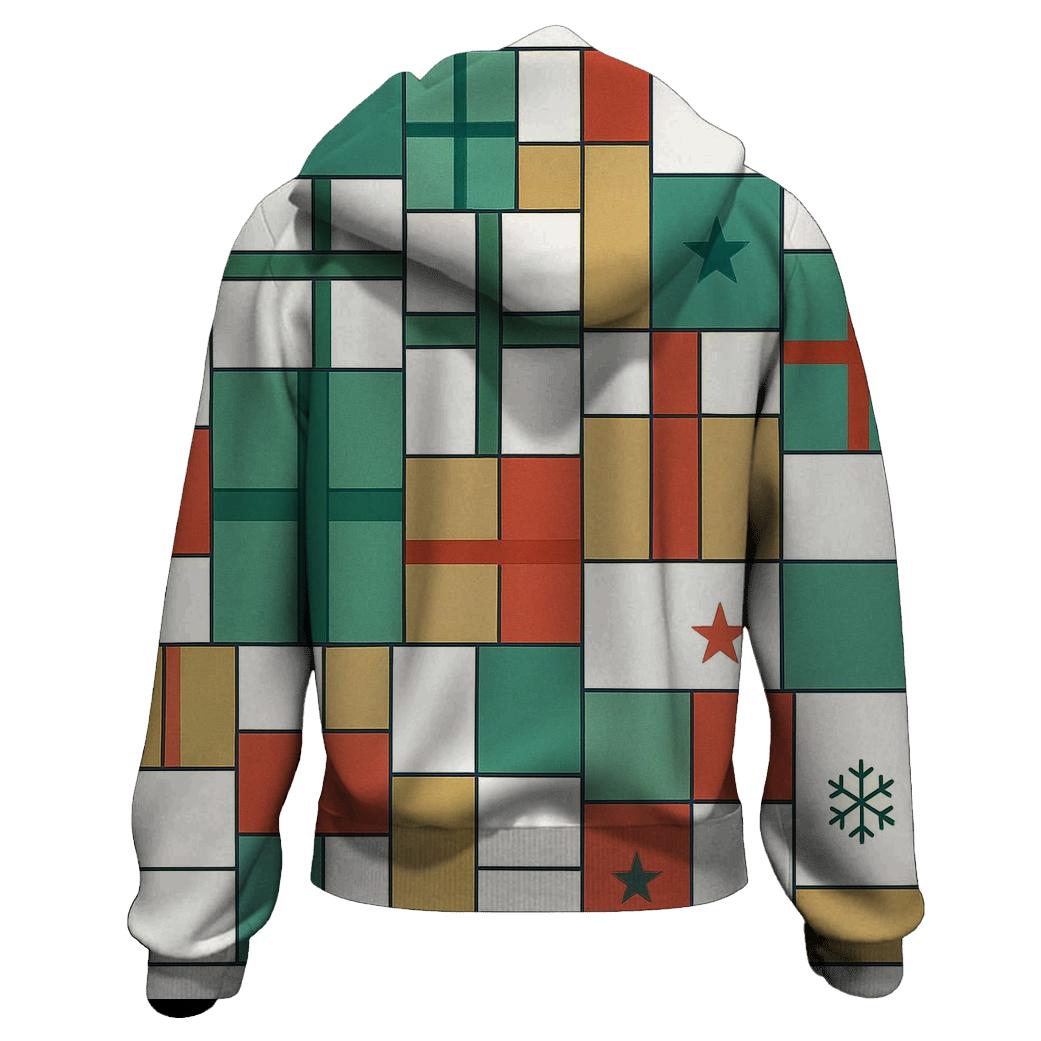 Abstract Gift Box Mosaic hoodie trends