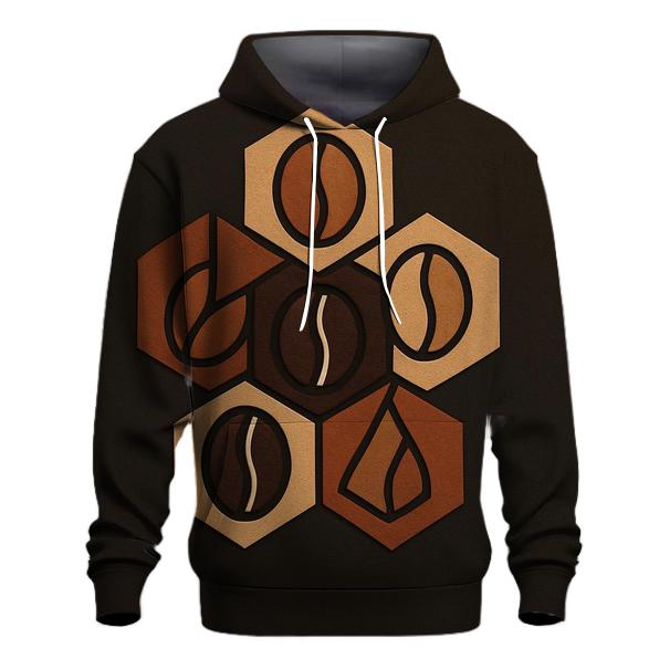Copper Roast Geometry printed hoodies