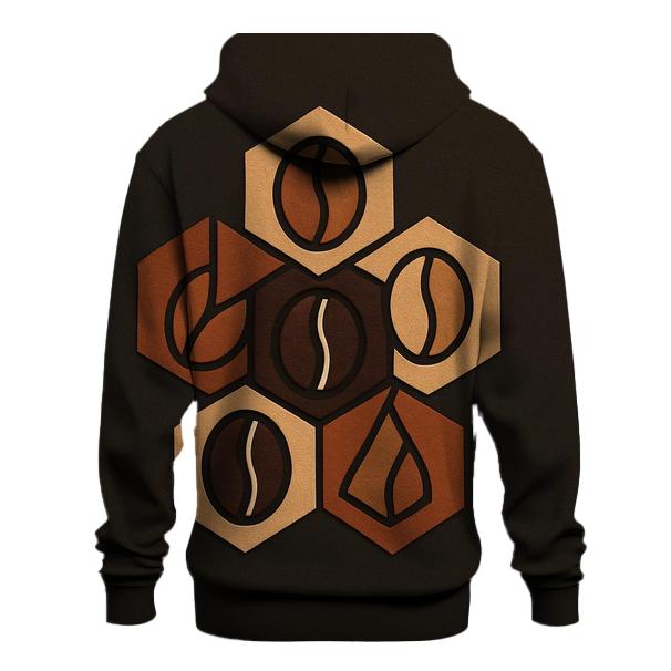 Copper Roast Geometry printed hoodies