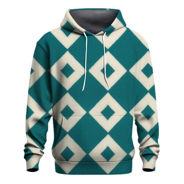 Teal Itajime Lattice Echo hoodie designs