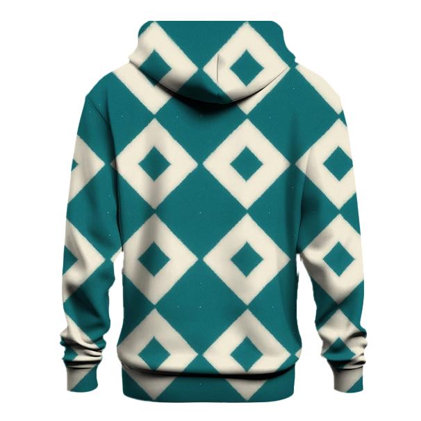 Teal Itajime Lattice Echo hoodie designs