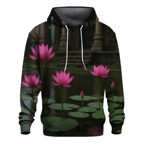 Lotus Reflections In Monsoon Temple Pond hoodie trends