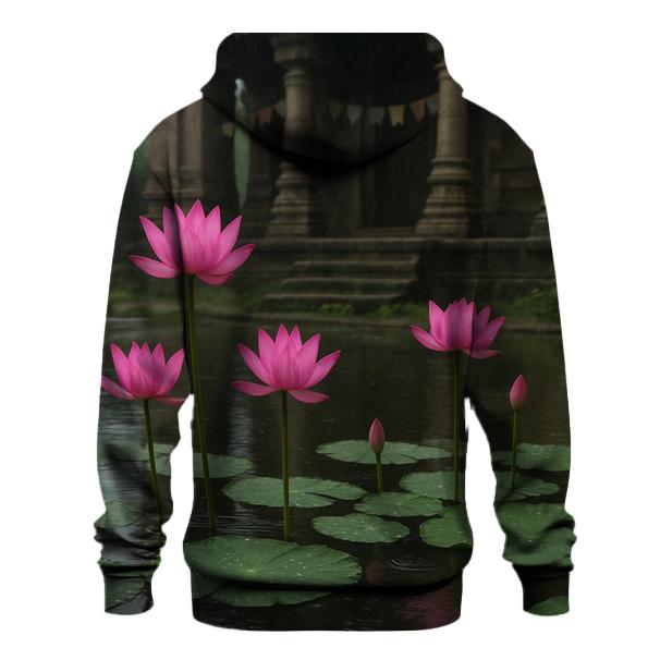 Lotus Reflections In Monsoon Temple Pond hoodie trends