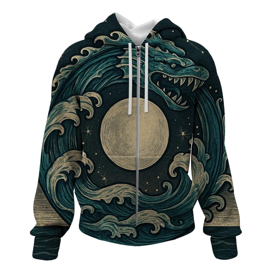 Tidal Moon Ouroboros designer hoodies