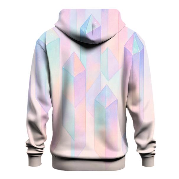 Pastel Prism Cascade embroidered hoodies