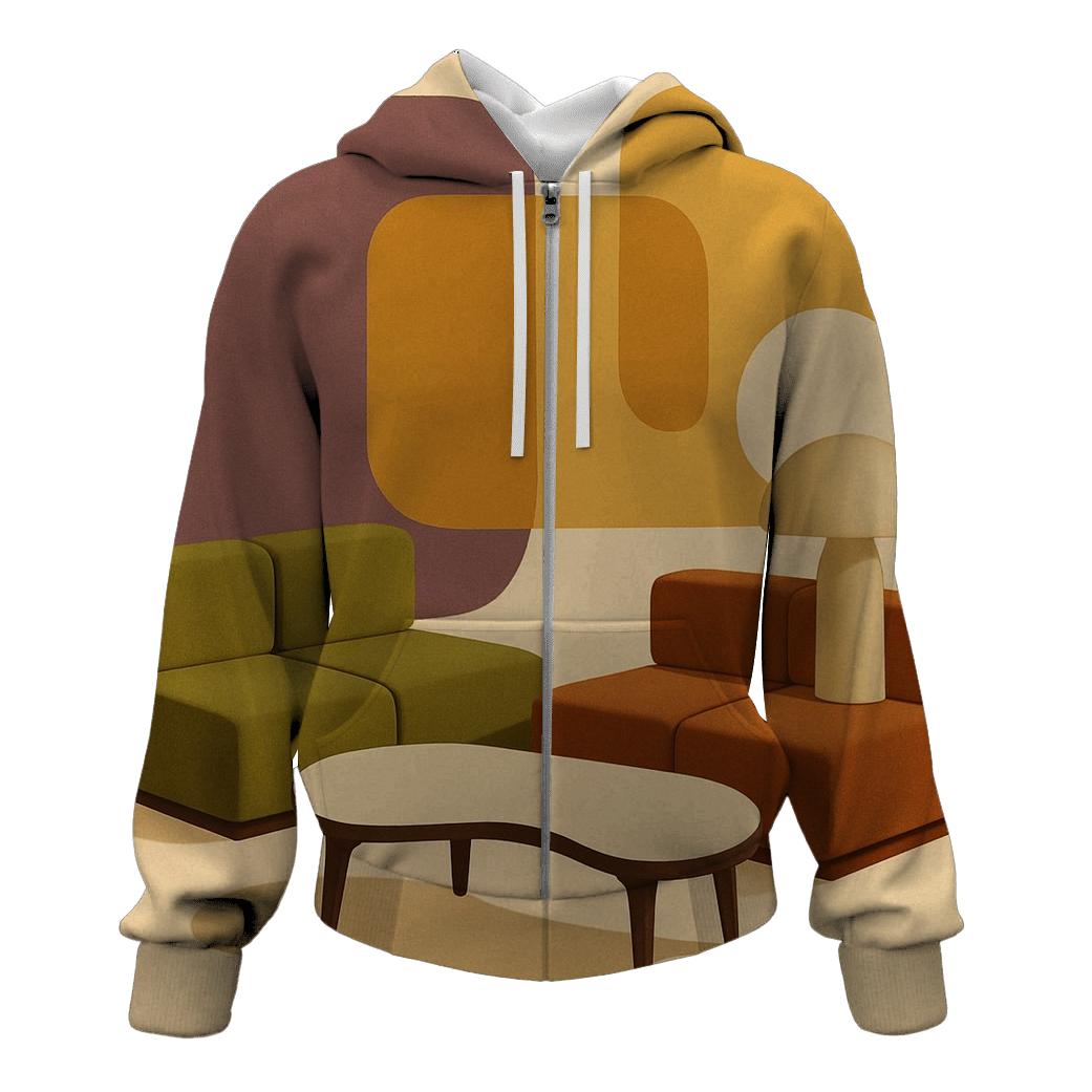 Space Age Lounge Shapes custom hoodies