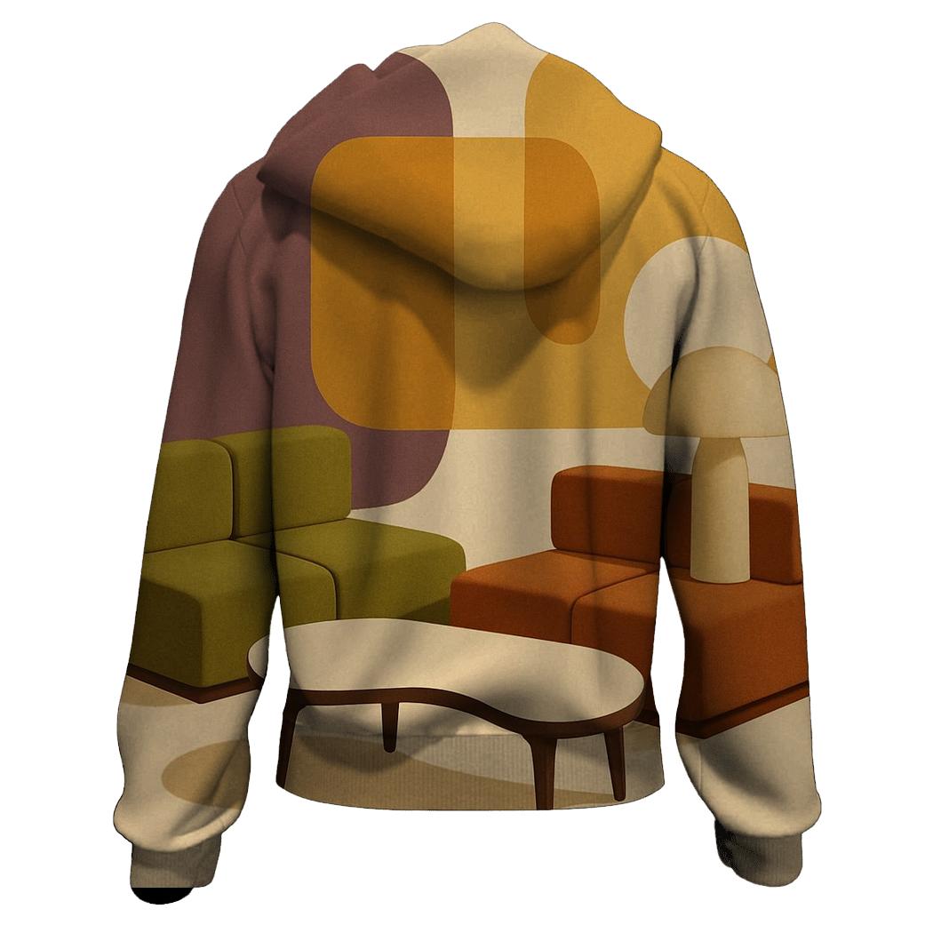 Space Age Lounge Shapes custom hoodies