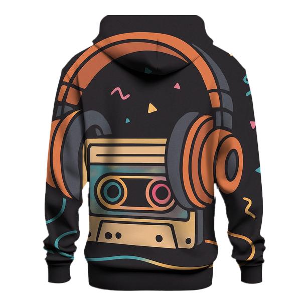 Neon Headphone Mixtape printed hoodies