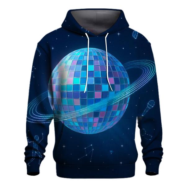 Holographic Disco Planet premium hoodies