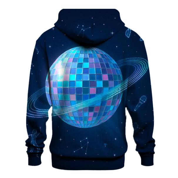 Holographic Disco Planet premium hoodies