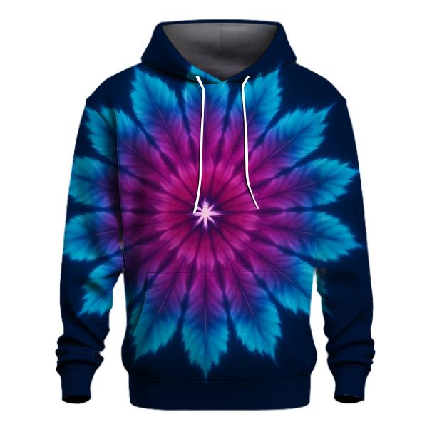 Magenta Cyan Mandala Nova embroidered hoodies