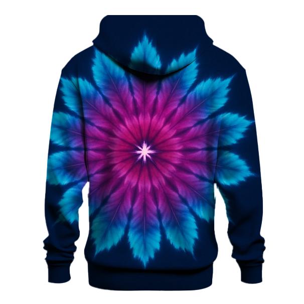 Magenta Cyan Mandala Nova embroidered hoodies