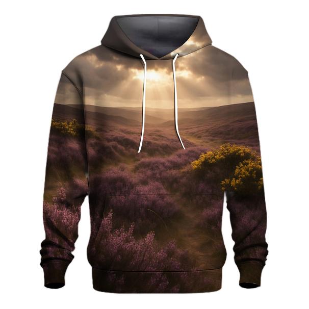 Wild Heather And Gorse On Scottish Moor pullover hoodies