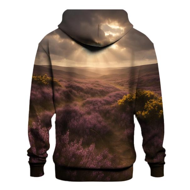 Wild Heather And Gorse On Scottish Moor pullover hoodies