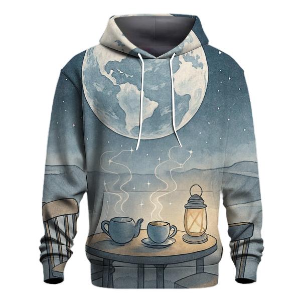 Lunar Tea Garden embroidered hoodies