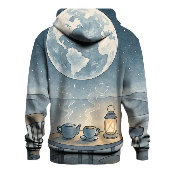 Lunar Tea Garden embroidered hoodies