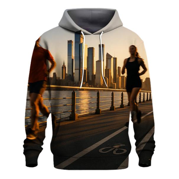 Hudson River Joggers At Golden Hour hoodie designs
