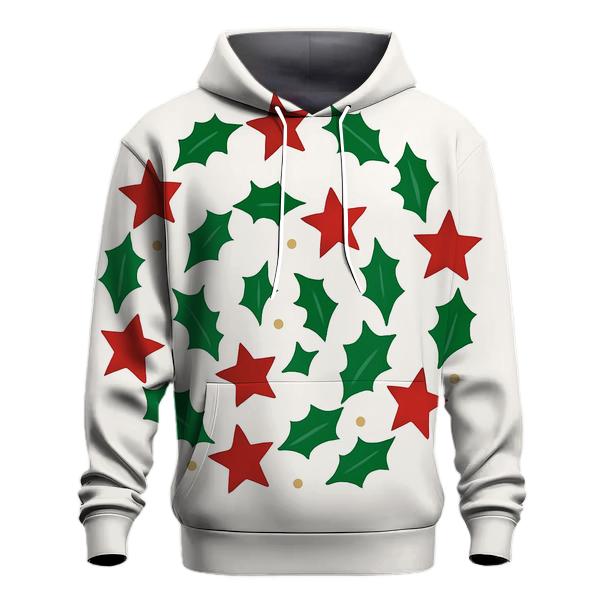 Starlit Holly Spiral embroidered hoodies