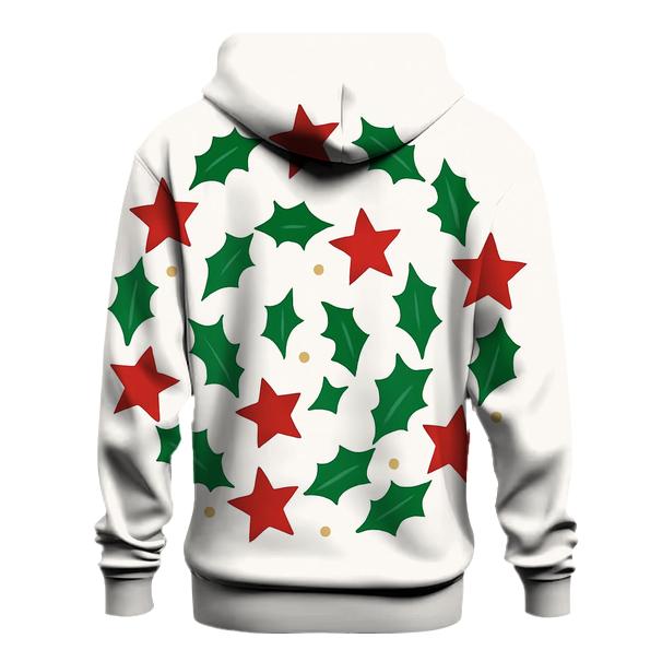 Starlit Holly Spiral embroidered hoodies