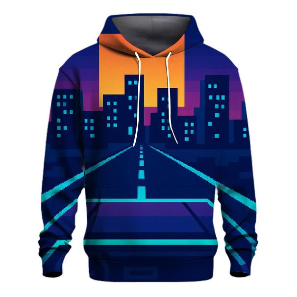 Pixel Night City Drive hoodie styles
