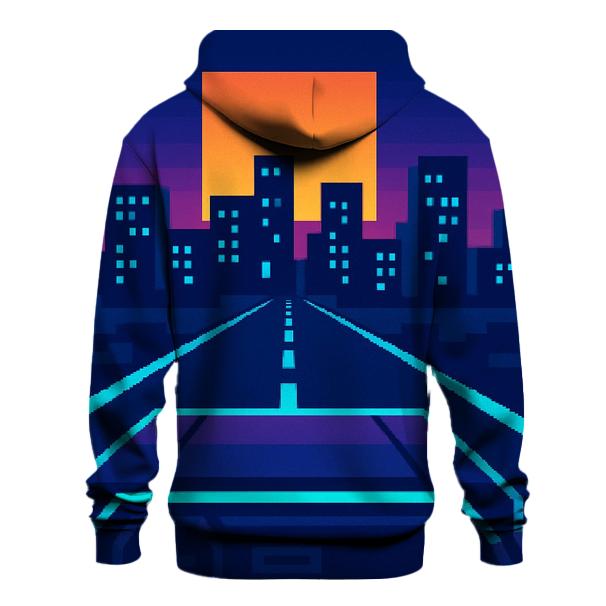 Pixel Night City Drive hoodie styles
