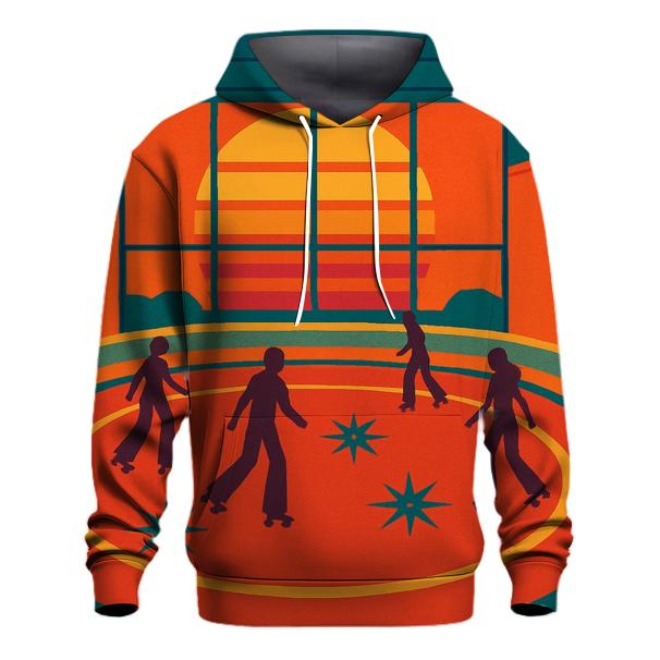 Sunset Roller Rink Dream embroidered hoodies