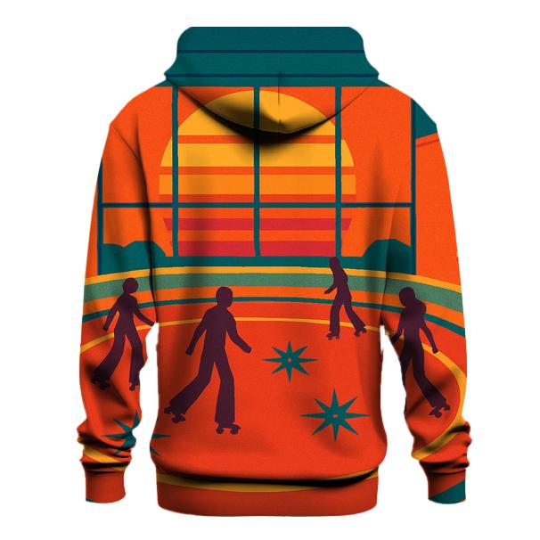 Sunset Roller Rink Dream embroidered hoodies