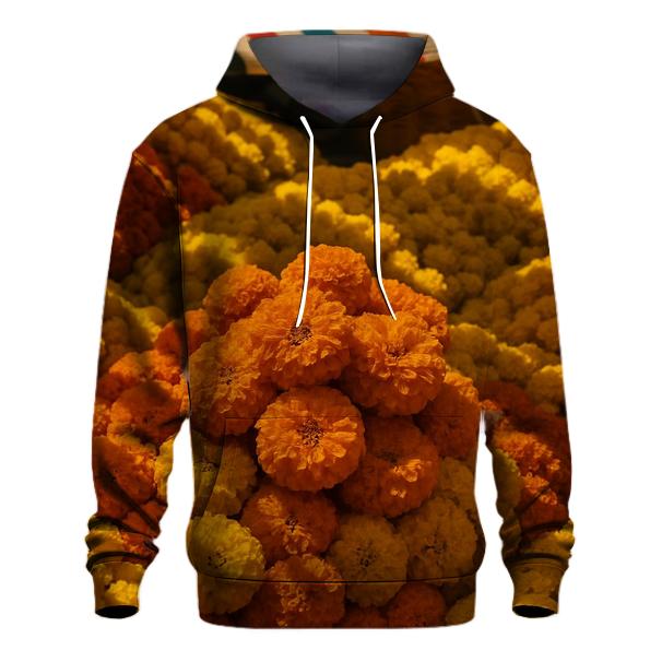 Street Market Marigolds For Festival Garlands lightweight hoodies