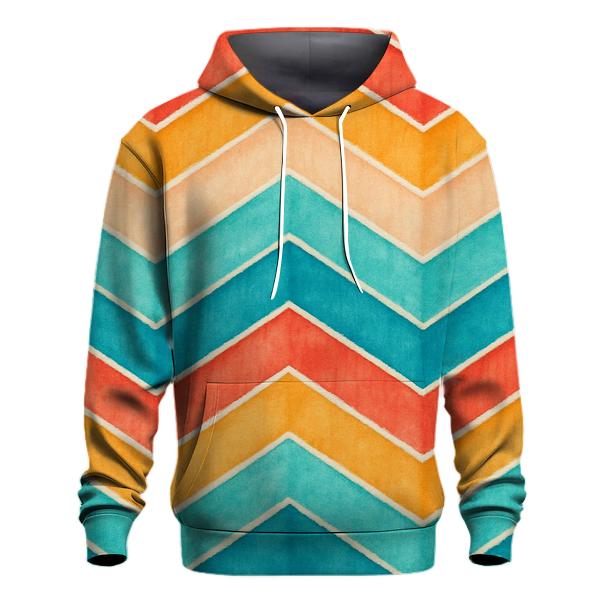 Coral Turquoise Chevron Accordions hoodie styles