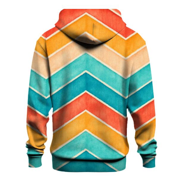 Coral Turquoise Chevron Accordions hoodie styles