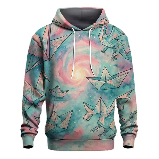 Orbiting Origami Storm zip-up hoodies