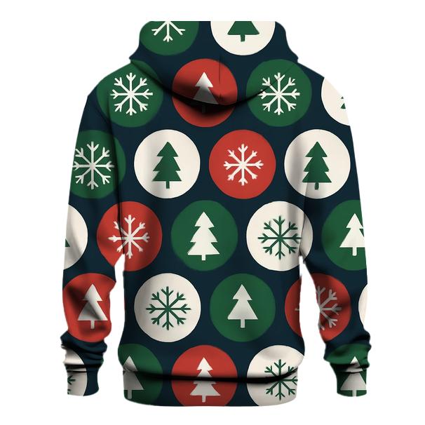 Snowflake Ornament Grid zip-up hoodies