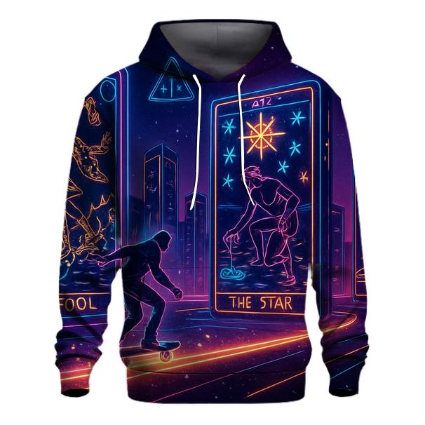 Neon Tarot Skylines embroidered hoodies