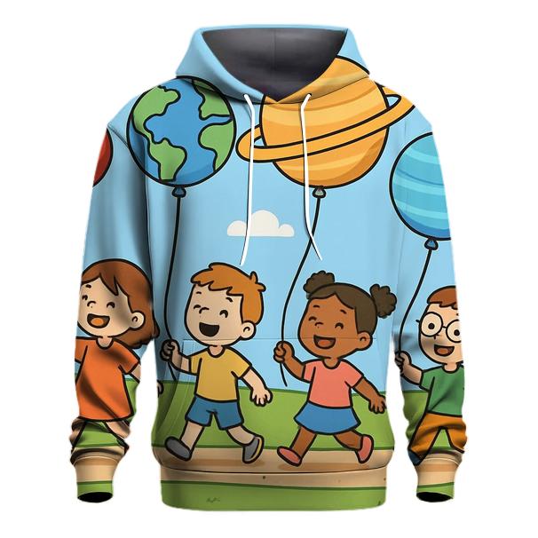 Children Planet Parade embroidered hoodies