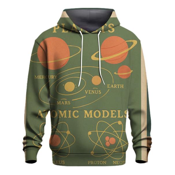 Retro Classroom Science Chart printed hoodies