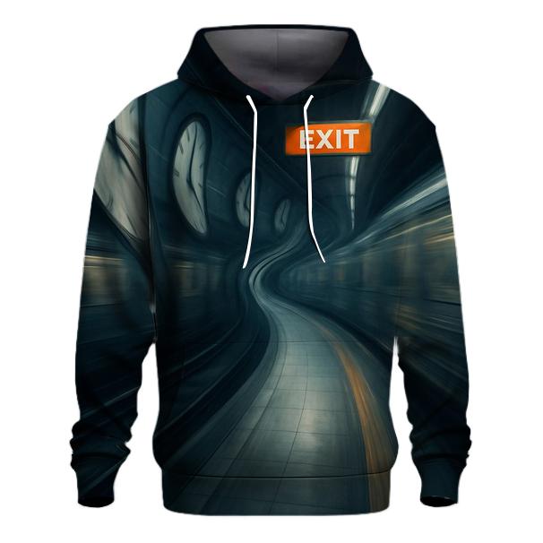 Time Dilation Metro Station printed hoodies
