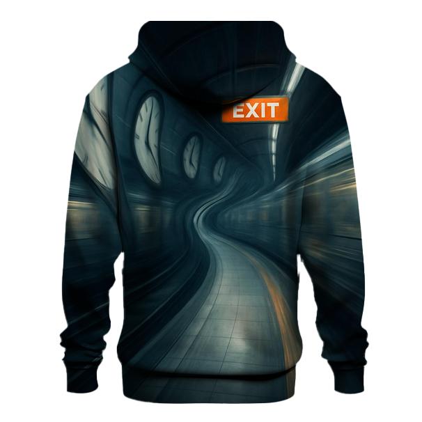 Time Dilation Metro Station printed hoodies