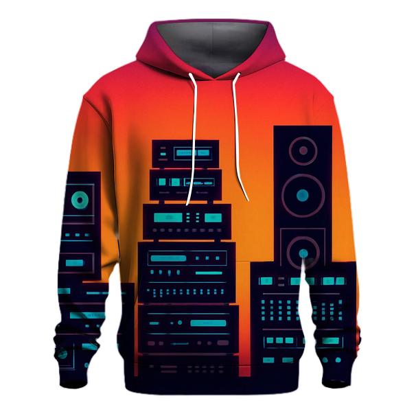 Sunset Stereo Skyline premium hoodies