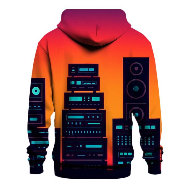 Sunset Stereo Skyline premium hoodies