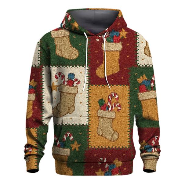 Overstuffed Stocking Patchwork Design hoodie designs